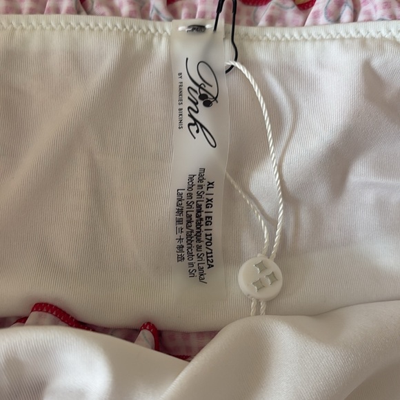 PINK by Frankie's Bikinis Gingham Bandeau - Picture 3 of 3